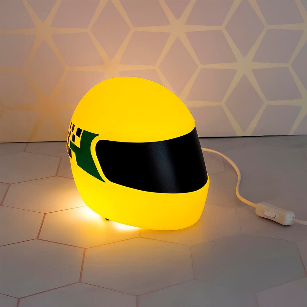 Luminária de Mesa 3D Capacete Amarelo Senna Bivolt