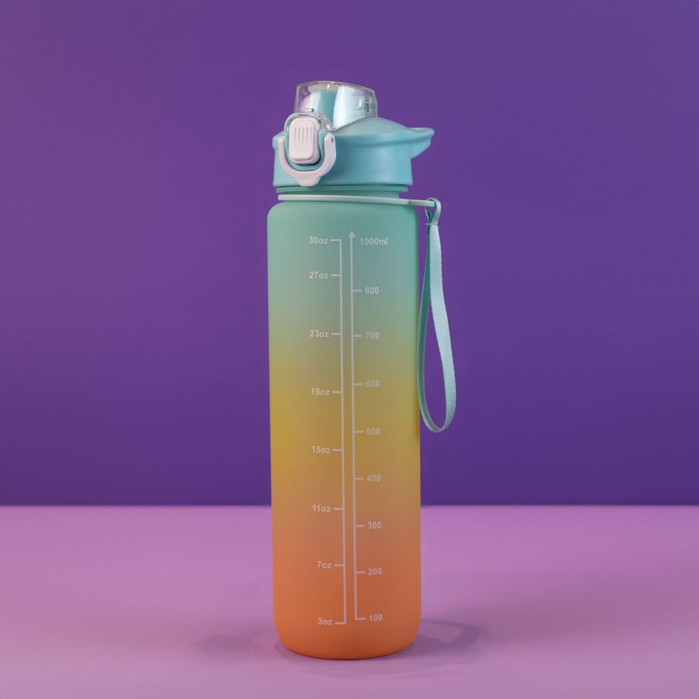 Garrafa com Alça e Canudo 1L Colors Fresh