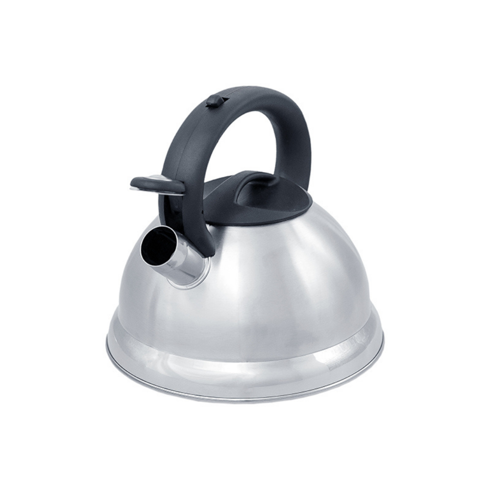 Chaleira em Inox com Apito e Fundo Duplo à Indução Prata