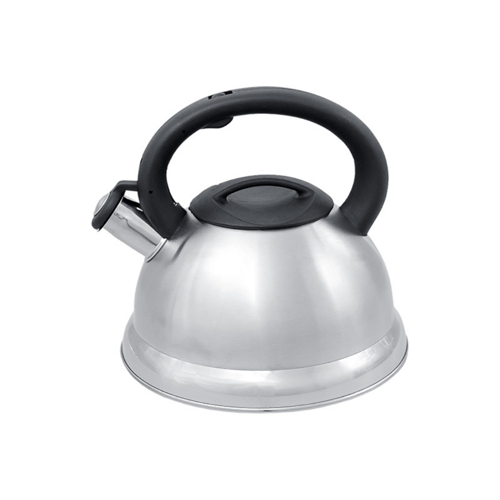 Chaleira em Inox com Apito e Fundo Duplo à Indução Prata