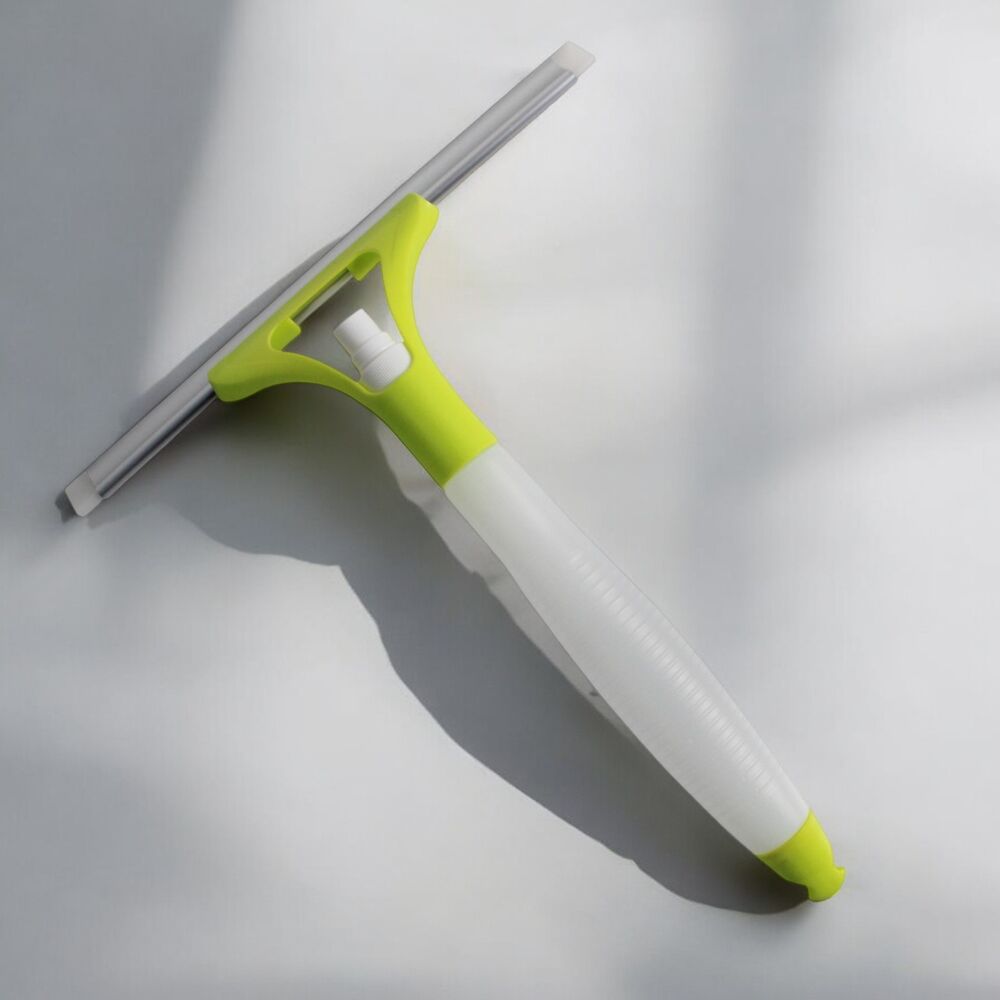 Rodo de Janela com Spray Plástico Branco/Verde - Nobre