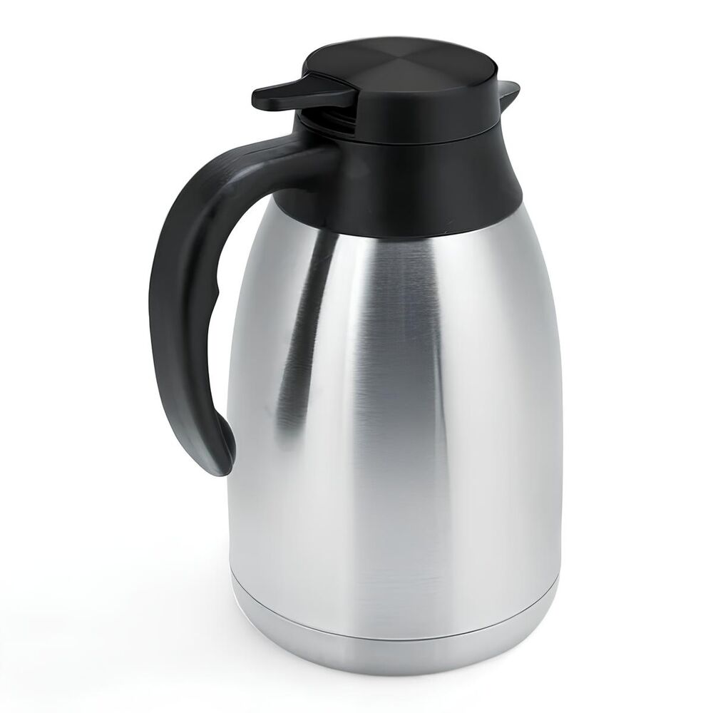 Garrafa Térmica Inox Escovado 1500ml Preta Cafés e Chás - Mood