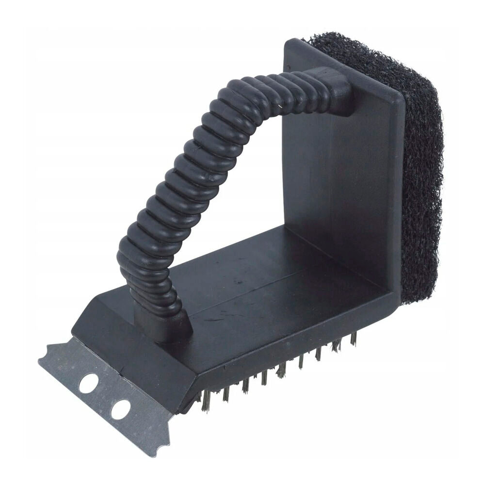 Escova para Limpar Grelhas e Chapas 3 em 1 Multiuso